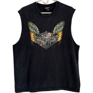 Y2K Harley-Davidson Tank Vintage Eagle Wing Cincinnati Sleeveless Men’s XL Top